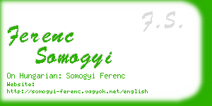 ferenc somogyi business card